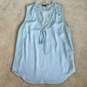 Banana Republic Lace Detail Tank Top in Light Blue Women’s Size XS